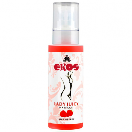 Массажное масло  EROS Lady Juicy Massage Strawberry 125 ml - Клубничный вкус массажа
