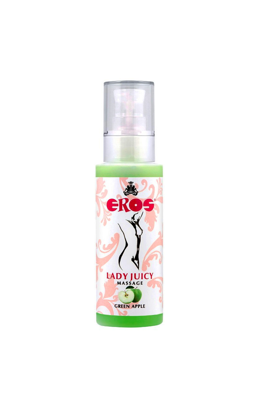 Массажное масло EROS Lady Juicy Massage Green Apple 125 ml - Сочное яблочко