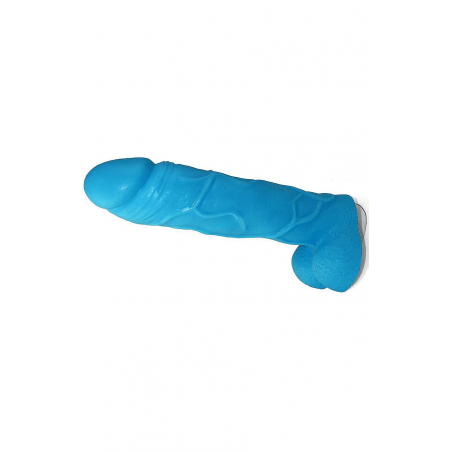 Крафтовое мыло-член с присоской Чистый Кайф Blue - Пенис в качестве мыла, цвет: голубой