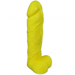 Крафтовое мыло-член с присоской Чистый Кайф Yellow - Чистое удовольствие, цвет: жёлтый