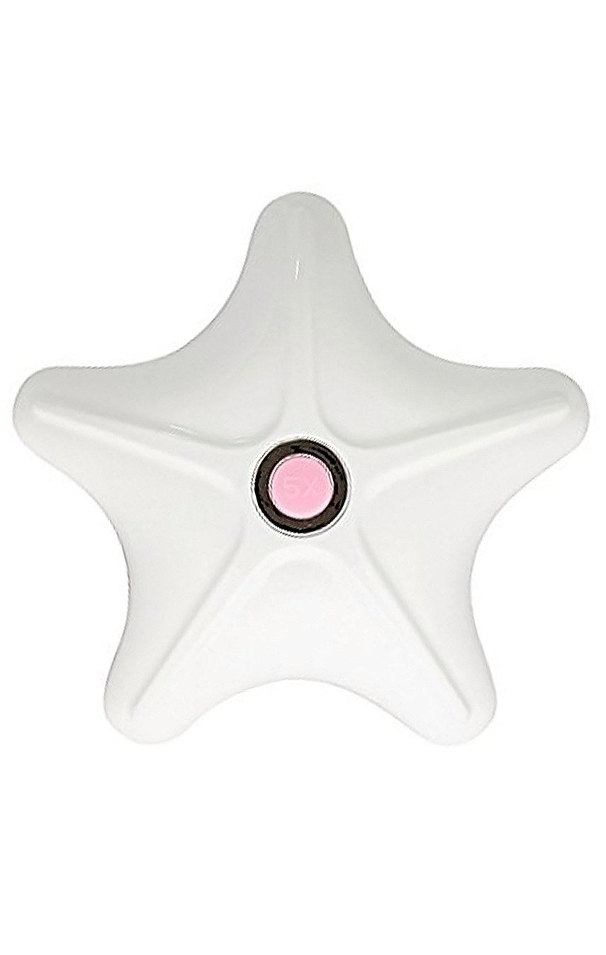 Звезда чувственной страсти - Вибростимулятор -  Rocks Off Body-Star, цвет: бело-розовый