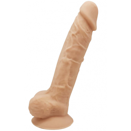 Фаллоимитатор Silexd Tomas Silicone Dildo MODEL 1 size 9"- Потрясающая реалистичность,цвет:телесный