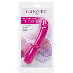 Удобно держать, приятно вводить - Фаллоимитатор Pink Silicone Grip Thruster, цвет: малиновый