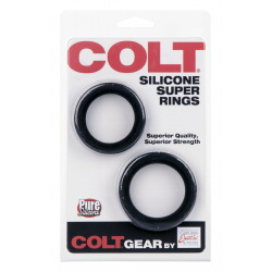 Два кольца и множество оргазмов - Набор эрекционных колец COLT Silicone Super Rings 