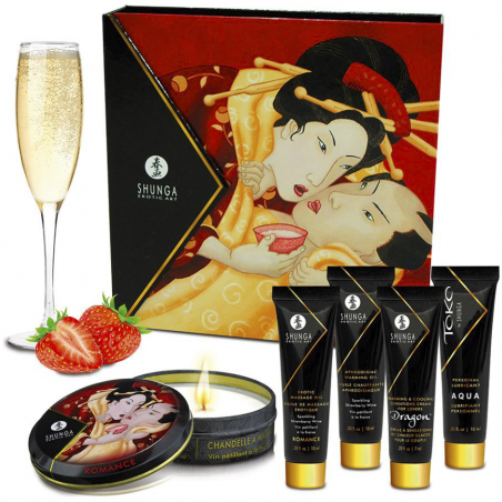 Сногсшибательный набор - Набор для массажа Geishas Secret Kit Strawber 