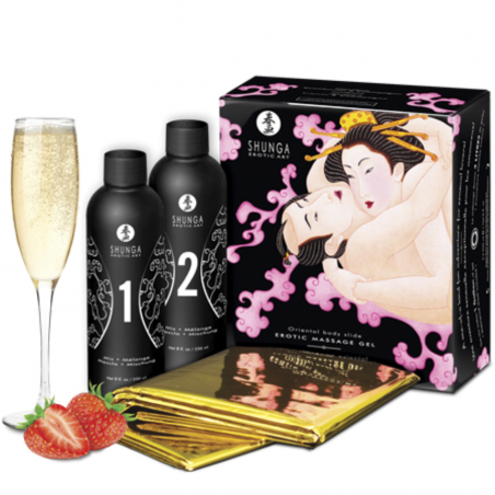 Страстный массаж с клубничкой - Гель для массажа ORIENTAL BODY-TO-BODY - Sparkling Strawberry Wine 