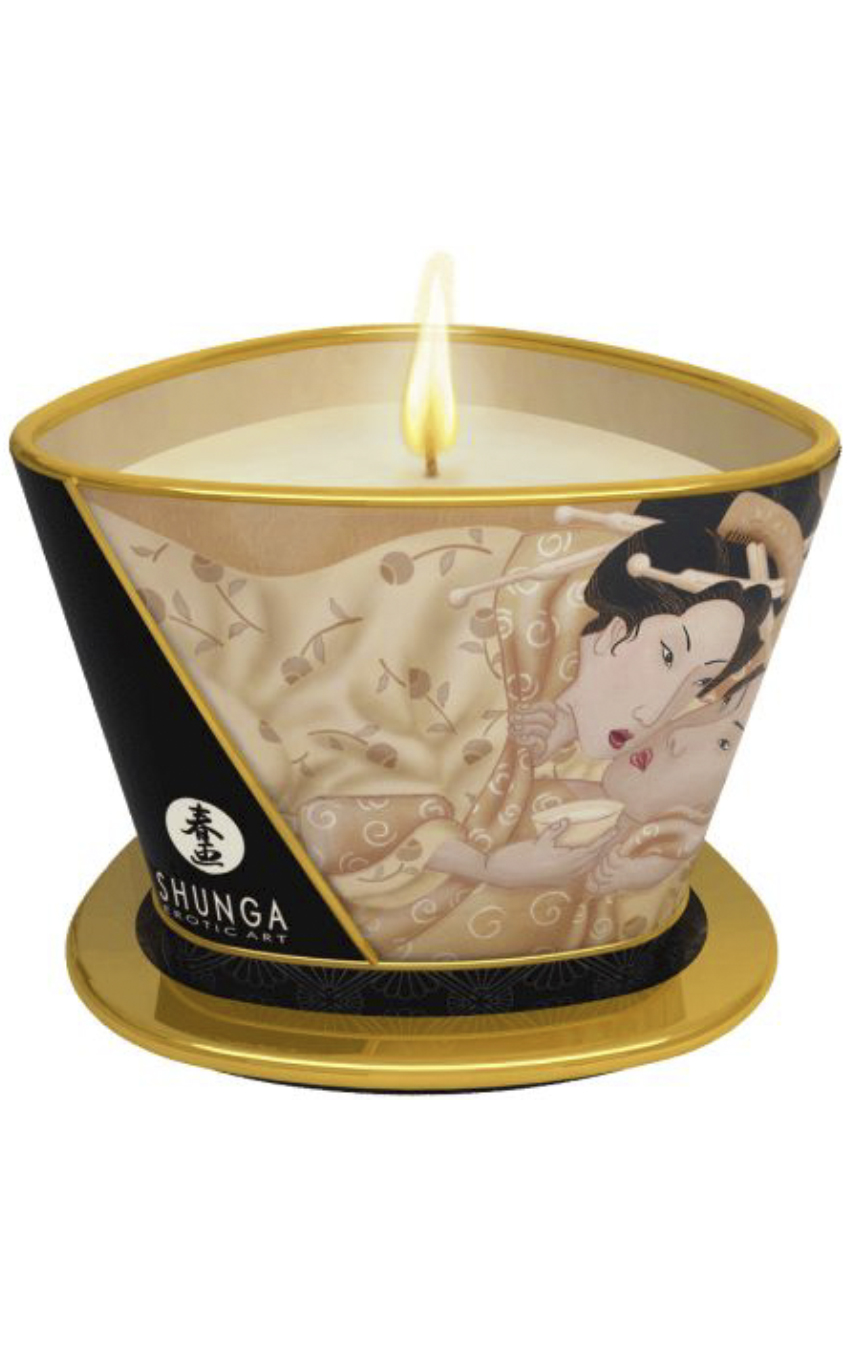 Массажная свеча Shunga MASSAGE CANDLE - Vanilla Fetish, ваниль 170ml