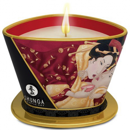 Атмосфера страсти - Массажная свеча SHUNGA CANDLE STRAWBERRY 170 ML