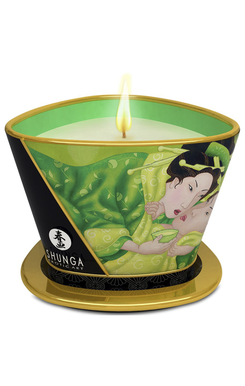 Огонь желания - Массажная свеча SHUNGA CANDLE GREEN TEA 170 ML 