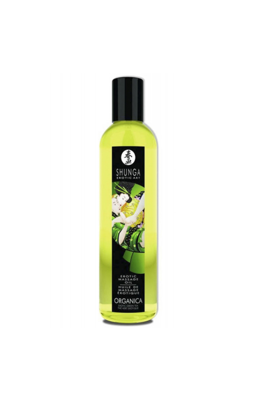 Массажное масло Shunga Erotic Massage Oil Exotic Green Tea, зеленый чай 250 ml