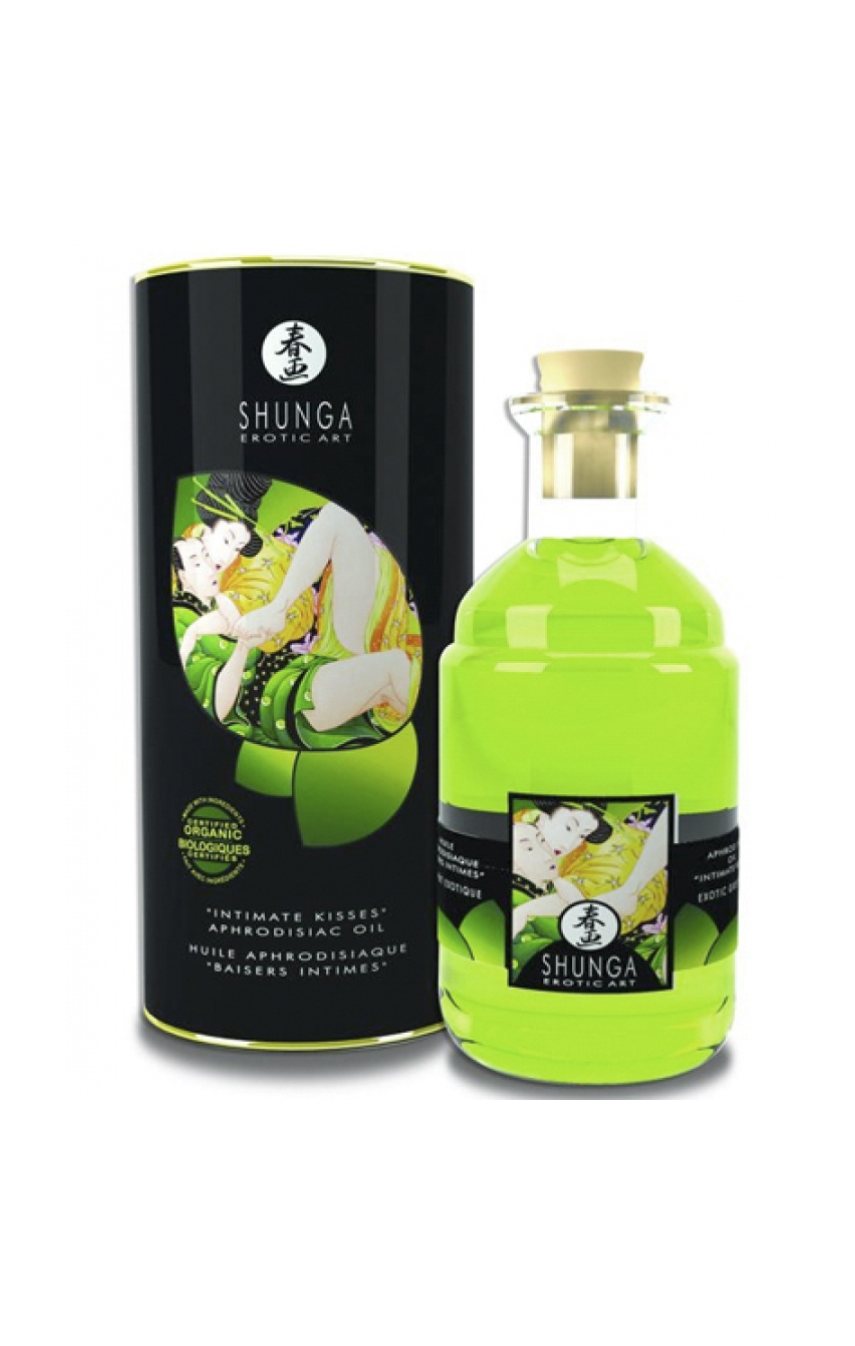 Массажное масло Shunga Erotic Massage Oil Exotic Green Tea, зеленый чай, 100 мл.