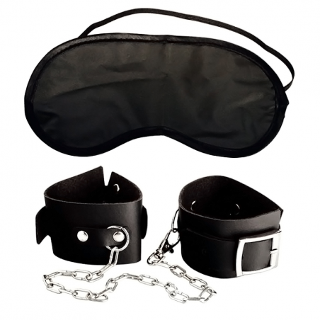 Откроет новые возможности удовольствия - Набор BDSM Beginners Cuffs, цвет: черный