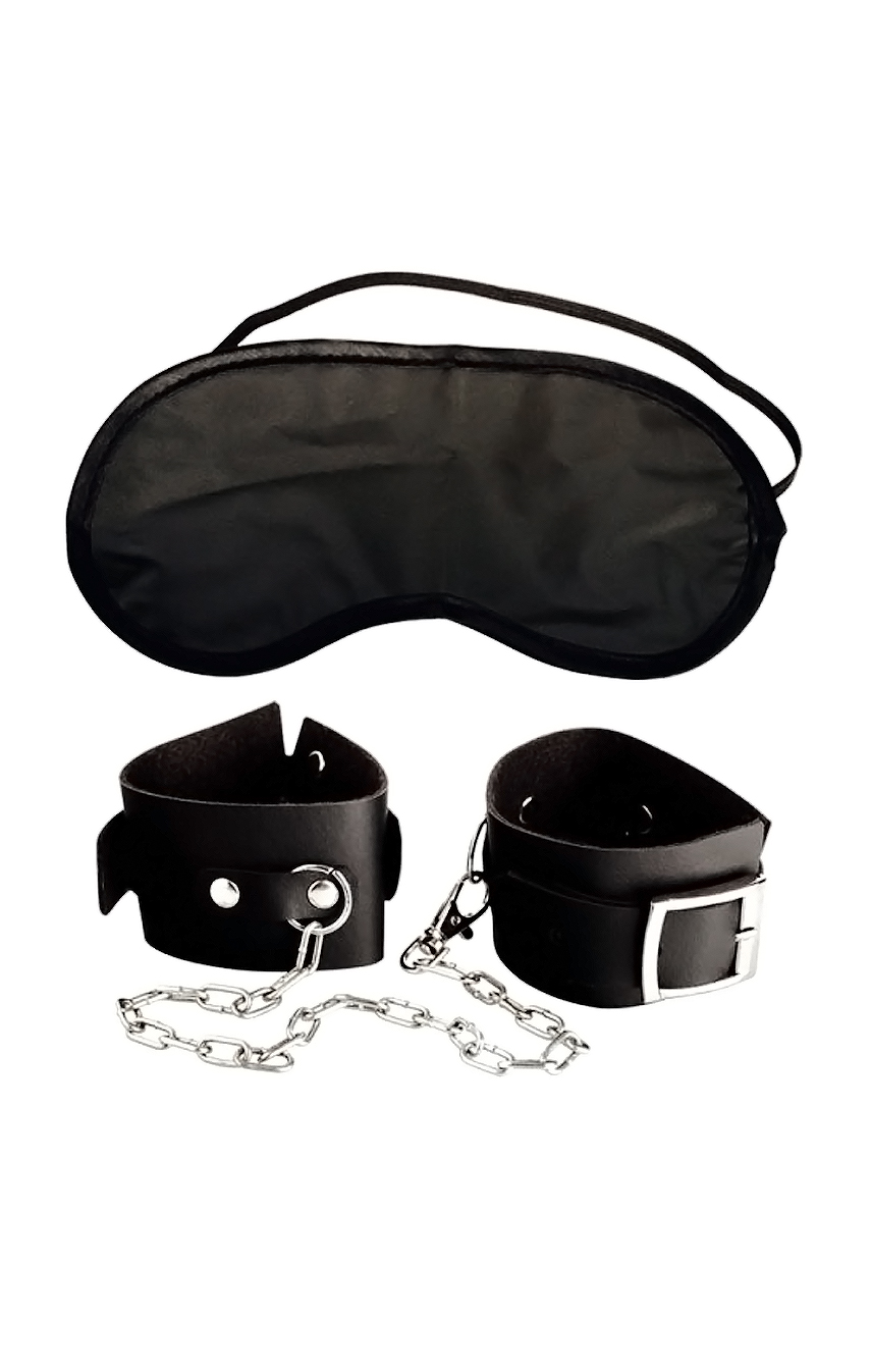 Откроет новые возможности удовольствия - Набор BDSM Beginners Cuffs, цвет: черный