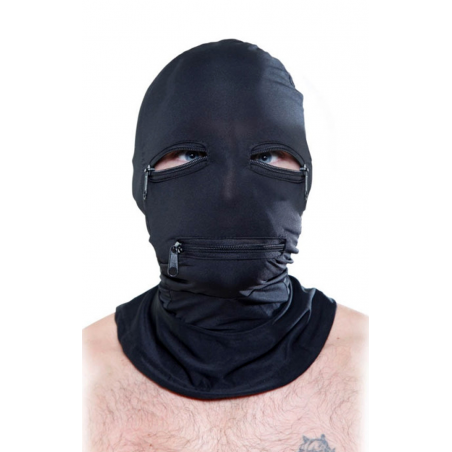 Подогреет Вашу страсть - Маска БДСМ Fetish Fantasy Series Zipper Face Hood, цвет: черный