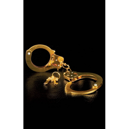 Окунут в мир БДСМ наслаждения - Металлические наручники FF GOLD METAL CUFFS