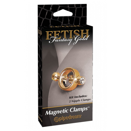 Добавит ярких впечатлений - Зажимы для сосков FF GOLD MAGNETIC NIPPLE CLAMPS