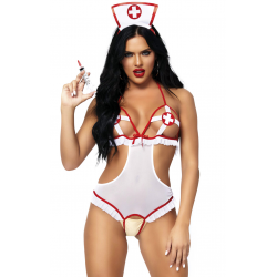 Поиграем в доктора - Сексуальный костюм медсестры Roleplay Naughty Nurse, цвет: белый