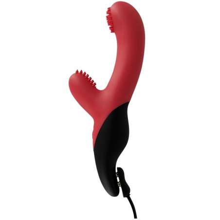 Для ценителей современного дизайна - Вибратор - кролик Nubby Vibe, цвет: красный