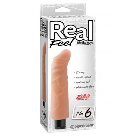 Для чувственной стимуляции - Реалистичный вибратор Real Feel Lifelike Toyz No. 6, цвет: телесный