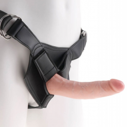 Невероятное удовольствие - Женский страпон с трусиками Strap-on Harness w/ 7" Cock, цвет: телесный