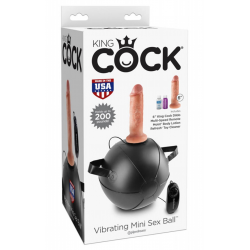 Новые ощущения - Секс-мяч + фаллоимитатор Vibrating Mini Sex Ball with 6"Dildo, цвет: телесный