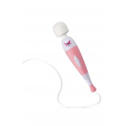 Кокетливый проказник - Вибромассажер для тела - Pixey Turbo Wand Vibrator, цвет: бело-розовый