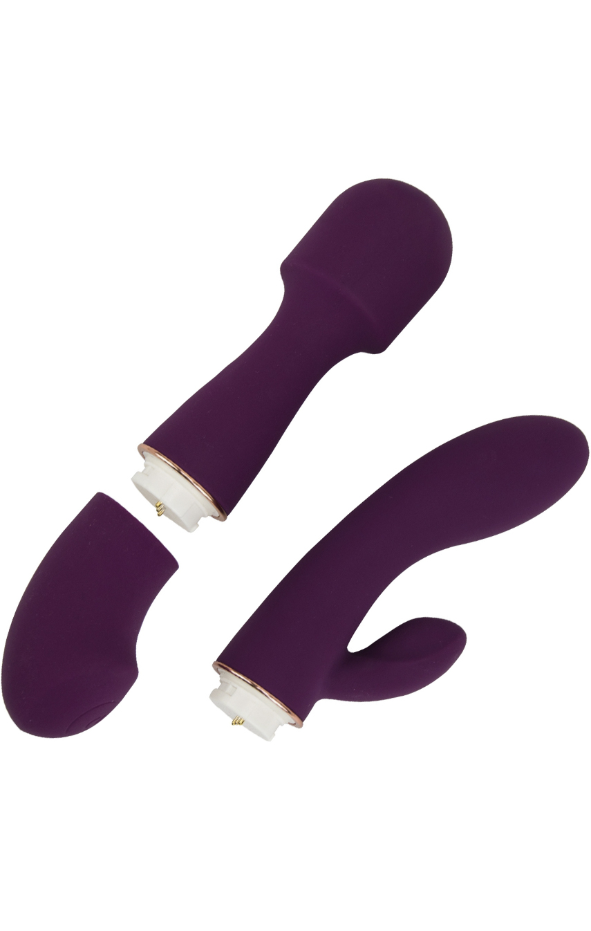 Жаркое рандеву - Вибратор с насадками Loving Joy Vibrator With 2 Attachments,