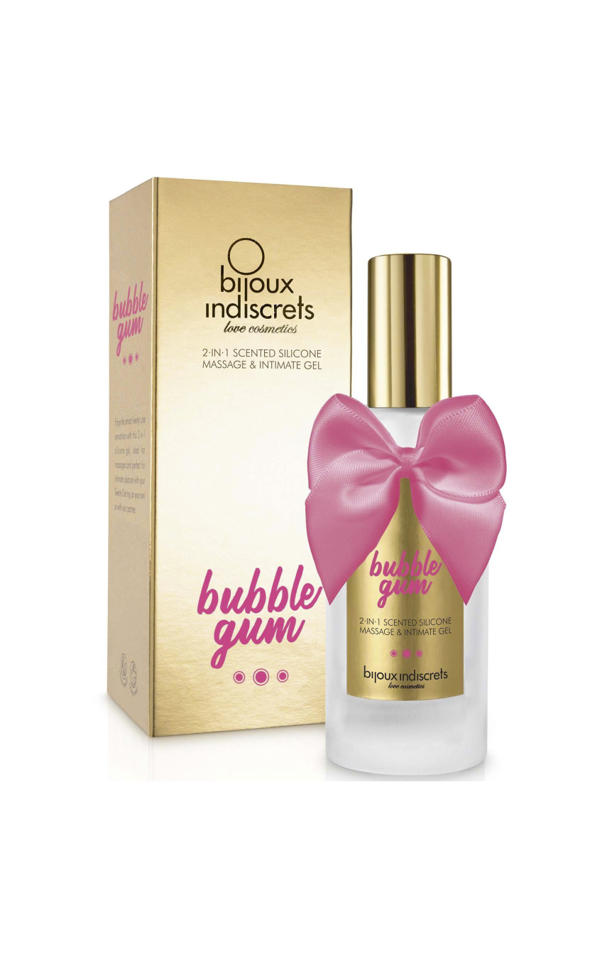 Нежность с запахом клубничной жвачки - Массажный гель 2 в 1 - BUBBLEGUM Bijoux Cosmetiques