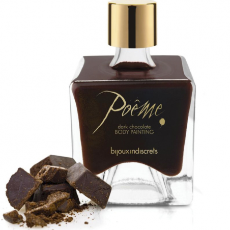 Картина шоколадом - Съедобная краска для тела (с пером) - POÊME Bijoux Cosmetiques тёмный шоколад