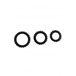 Набор эрекционных колец WY0098-BLA, цвет: черный
