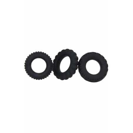 Набор эрекционных колец WY0184-BLA, цвет: черный