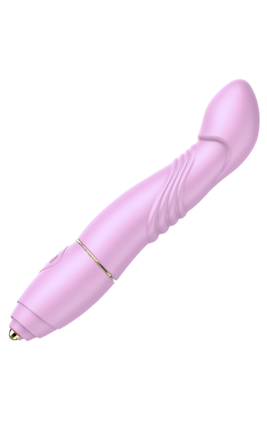 Ласкай меня нежно - Клиторально - вагинальный вибратор Adult Sex Toys USB, цвет: розовый