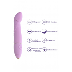 Ласкай меня нежно - Клиторально - вагинальный вибратор Adult Sex Toys USB, цвет: розовый