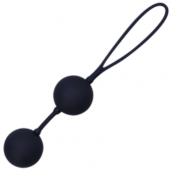 Бархатное прикосновение - Вагинальные шарики Black Velvets Balls Silicone, цвет: черный