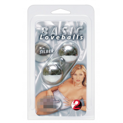 Благородное серебро - Вагинальные шарики Basic Loveballs Silber, цвет: серебристый