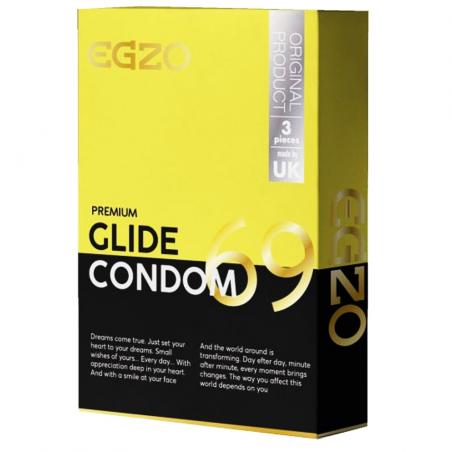Презервативы в обильной смазке EGZO "Glide"