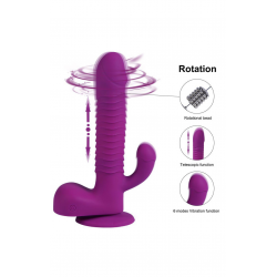 Мощный проказник - Фаллоимитатор с ротацией - Augus, цвет: лиловый