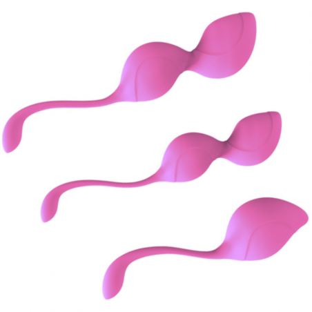 Изящные линии - Набор вагинальных шариков (тренажер), цвет: нежно-розовый