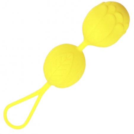 Желтый бутон страсти - Вагинальные шарики-лепестки, цвет: желтый