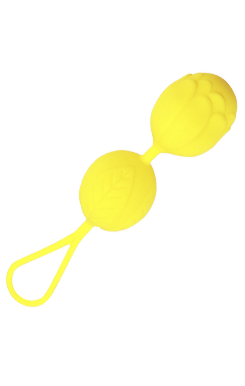 Желтый бутон страсти - Вагинальные шарики-лепестки, цвет: желтый