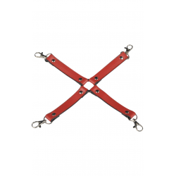 Бриллиант Раба - Кожаный набор для БДСМ-сессии, цвет: черно-красный