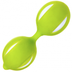 Наполни меня - Вагинальные шарики со смещенным центром тяжести, цвет: зеленый