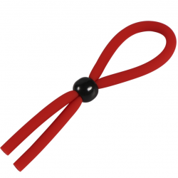 Продлить интимную близость  - Эрекционное кольцо (лассо) - Line cockring, цвет: красный