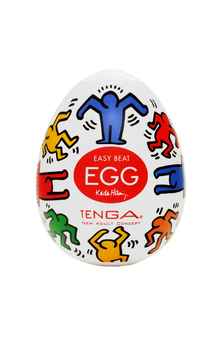 Мастурбация как искусство - Мастурбатор Tenga Keith Haring EGG Dance, цвет: прозрачный