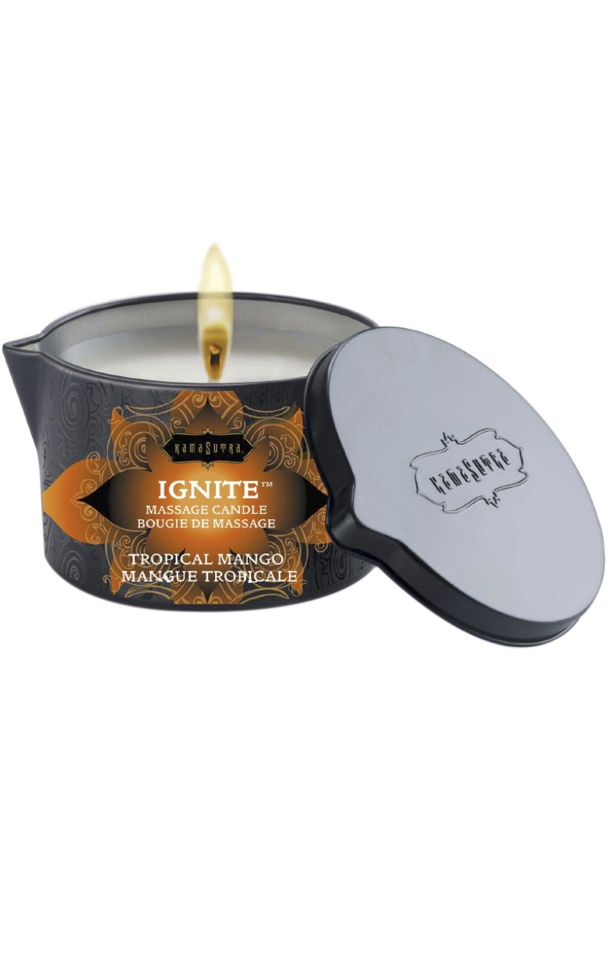 Романтический массаж - Массажная свеча с ароматом манго Ignite Massage Candle 170gr 