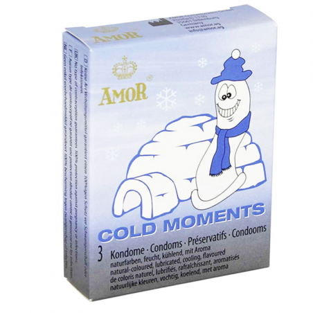 Презервативы с охлаждающим эффектом AMOR Cold Moments, 3 шт.