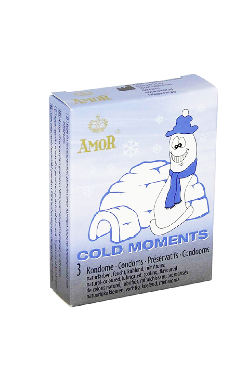 Презервативы с охлаждающим эффектом AMOR Cold Moments, 3 шт.