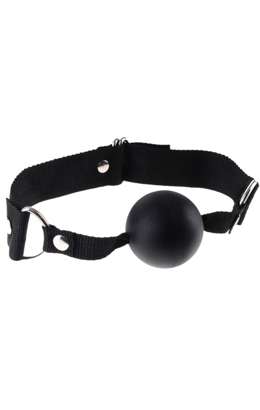 Внесет нотку игривости - Кляп в виде шарика Extreme Ball Gag Black, цвет: черный