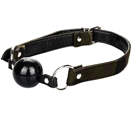 Беззвучная страсть - Кляп Camo Ball Gag, цвет: черный 