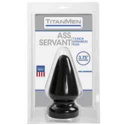 Размер для опытных любовников - Пробка для фистинга - Titanmen Ass Servant, цвет: черный